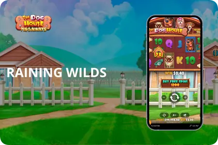 The Dog House Megaways Sticky Wilds feature on a smartphone.